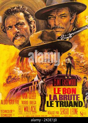 Poster - Clint Eastwood, Eli Wallach, Lee Van Cleef, 'le bon, le mauvais et le laid' (1966). Crédit photo : United Artists/The Hollywood Archive (dossier THA n° de référence 34408-072THA) Banque D'Images