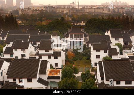 Paysage urbain de Suzhou, province de Jiangsu, Chine Banque D'Images