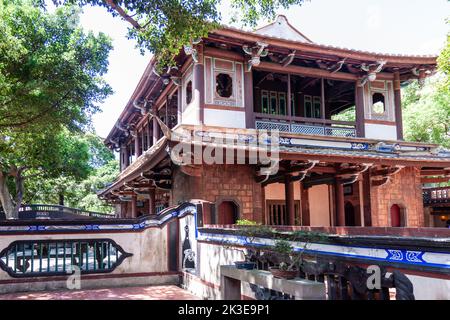 VILLE DE NEW TAIPEI, TAÏWAN - JUILLET 28 2012 : Villa et jardin de la famille LIN. Le jardin familial de l'île-du-prince-édouard est une maison traditionnelle chinoise à Taïwan Banque D'Images