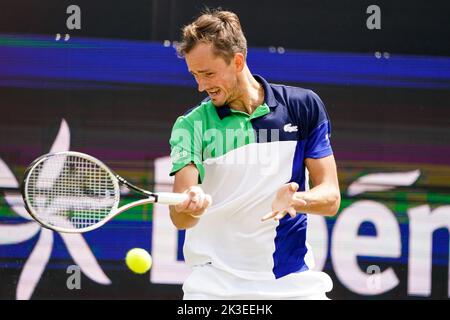 'S-HERTOGENB.S., PAYS-BAS - JUIN 12 : Daniil Medvedev de Russie lors du match des hommes célibataires finale entre Daniil Medvedev de Russie et Tim van Rijthoven des pays-Bas à l'Autotron sur 12 juin 2022 à 's-Hertogenbosch, pays-Bas (photo de Joris Verwijst/BSR Agency) Banque D'Images