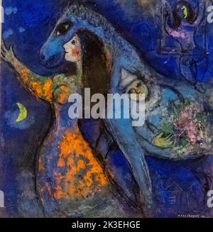 'La Rider à cheval par Marc Chagall Banque D'Images