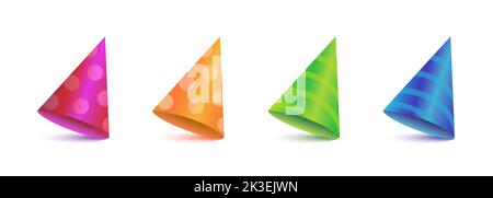 Partie chapeau isolé sur fond blanc. Chapeau d'anniversaire. Relations sérieuses in Vector décoration. Costume surprise colorée. Illustration de Vecteur