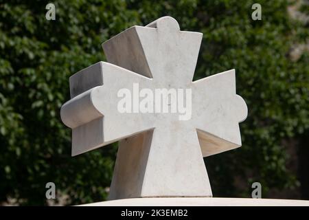 Détails et décorations du monastère de Manasija, également connu sous le nom de Resava, est un monastère orthodoxe serbe près de la ville de Despotovac en Serbie Banque D'Images