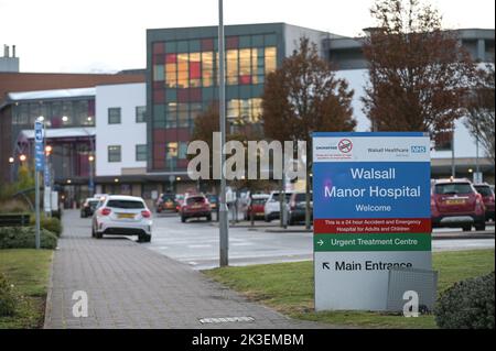 Chemin de fossé, Walsall - 26 septembre 2022 - Hôpital du manoir de Walsall. Crédit photo : Scott cm/Alay Live News Banque D'Images