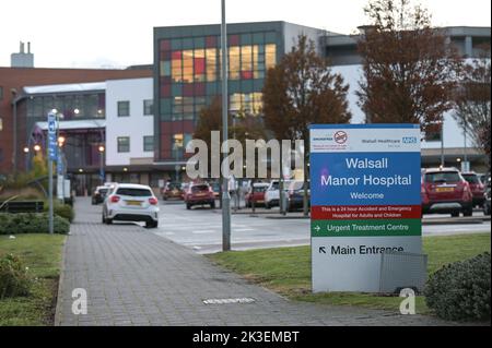 Chemin de fossé, Walsall - 26 septembre 2022 - Hôpital du manoir de Walsall. Crédit photo : Scott cm/Alay Live News Banque D'Images