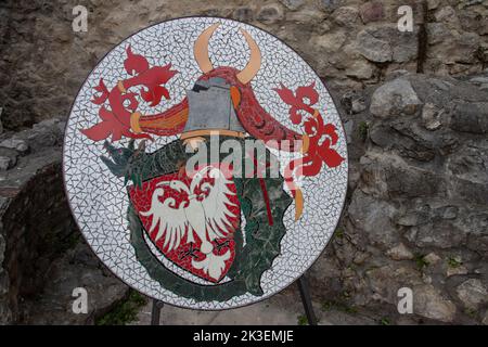 Détails et décorations du monastère de Manasija, également connu sous le nom de Resava, est un monastère orthodoxe serbe près de la ville de Despotovac en Serbie Banque D'Images