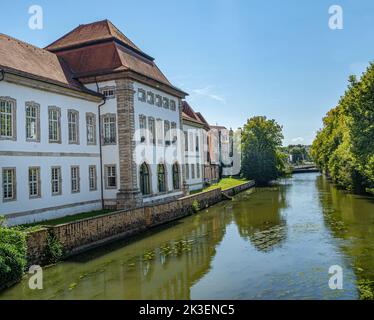 Cour de district avec vue sur le Rossncarar à Esslingen am Neckar. Baden Wuerttemberg, Allemagne, Europe Banque D'Images