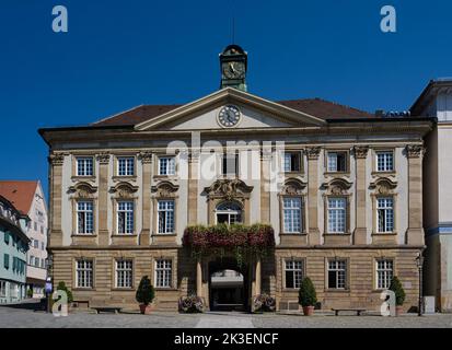 Nouvel hôtel de ville (Neues Rathaus) à Esslingen am Neckar, près de Stuttgart. Bade-Wurtemberg, Allemagne, Europe Banque D'Images