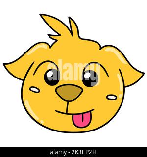 Vecteur du visage d'un chien de dessin animé sur fond blanc Illustration de Vecteur