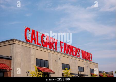 Calgary (Alberta) - 11 septembre 2022 : extérieur de l'emplacement du marché agricole de Calgary Banque D'Images