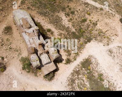 Photo de drone du monument de Fasillar, Turquie Banque D'Images