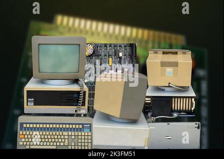 L'Olivetti M24 est un ordinateur personnel 1983. Il est né en tant que concurrent du PC IBM et a connu un grand succès sur tous les marchés mondiaux. Banque D'Images