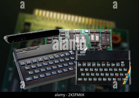 Le ZX Spectrum est un célèbre ordinateur domestique créé et fabriqué de 1982 à 1986 par Sinclair Research Ltd Banque D'Images