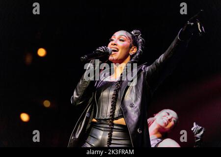 Chicago, États-Unis. 25th septembre 2022. Queen Naija pendant la visite magnifique du Good Morning au Centre Uni sur 25 septembre 2022, à Chicago, Illinois (photo de Daniel DeSlover/Sipa USA) crédit: SIPA USA/Alay Live News Banque D'Images