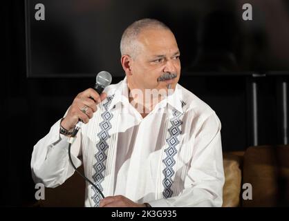 Austin, Texas, États-Unis. 24th septembre 2022. Co-fondateur et président de l'hôpital Doctors de la Renaissance de McAllen, TX CARLOS CARDENAS lors d'une séance d'interview au festival annuel de Tribune du Texas, dans le centre-ville d'Austin, sur 24 septembre 2022. (Image de crédit : © Bob Daemmrich/ZUMA Press Wire) Banque D'Images