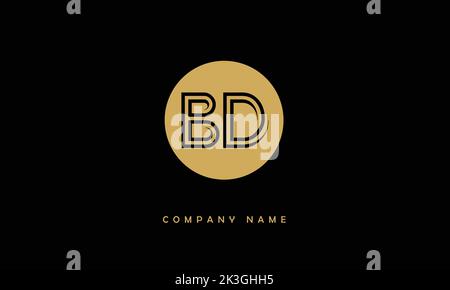BD, DB Abstract Letters logo Monogram Illustration de Vecteur