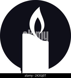 Modèle d'illustration de conception d'icône de vecteur de bougie Illustration de Vecteur