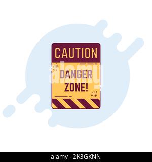 Panneau de zone de danger Illustration de Vecteur