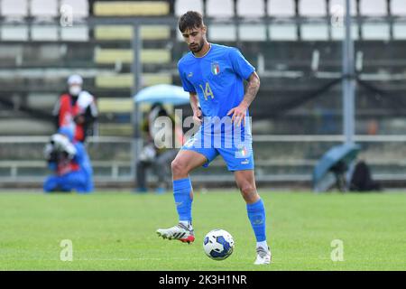 Castel Di Sangro, Abruzzes. 26th septembre 2022. Mattia Viti de l'Italie pendant le match amical U21 Italie-Japon Teofilo Patini stade à Castel di Sangro, Italie, 26 septembre 2022 Fotografo01 crédit: Agence de photo indépendante/Alamy Live News Banque D'Images