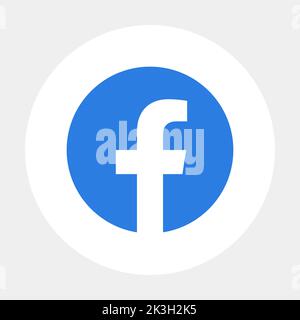 Icône de l'application Facebook sur les réseaux sociaux Illustration de Vecteur