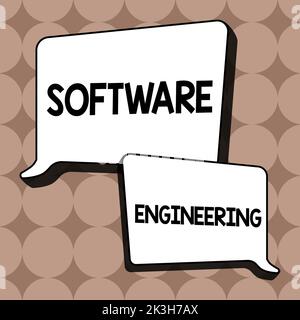 Signature manuscrite génie logiciel. Mot pour le développement de programme dans une approche quantifiable systématique Banque D'Images