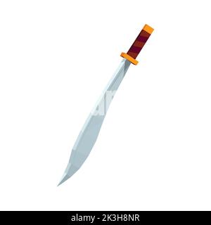 Épée de jeu de dessin animé, épées plates, épée de dessin animé pour un jeu sur fond blanc, illustration vectorielle Illustration de Vecteur