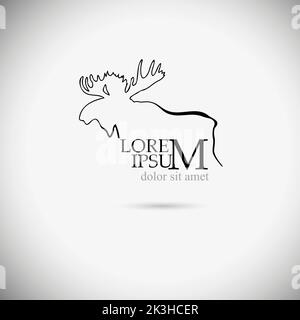 Logo Elk Line. Illustration vectorielle Illustration de Vecteur