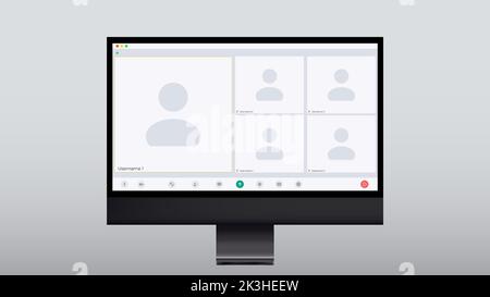 Vidéo informatique réaliste pour la conception du site. Maquette de modèle. Illustration de Vecteur