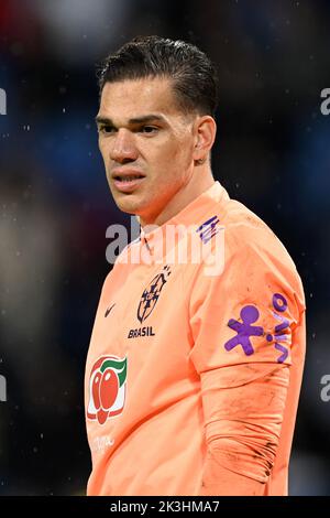 LE HAVRE - Brasil Goalkeeper Ederson pendant l'International friendly entre le Brésil et le Ghana à Stade Oceane sur 23 septembre 2022 au Havre, France. ANP | hauteur néerlandaise | Gerrit van Keulen Banque D'Images