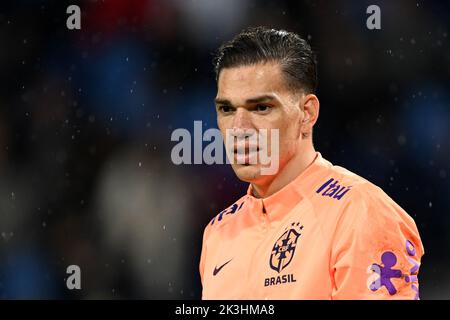 LE HAVRE - Brasil Goalkeeper Ederson pendant l'International friendly entre le Brésil et le Ghana à Stade Oceane sur 23 septembre 2022 au Havre, France. ANP | hauteur néerlandaise | Gerrit van Keulen Banque D'Images