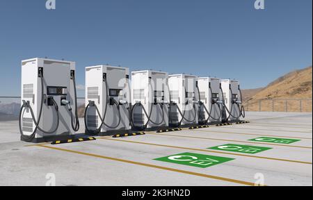 Station de charge rapide pour voitures électriques Banque D'Images