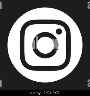Icône de l'application Instagram sur les réseaux sociaux Illustration de Vecteur