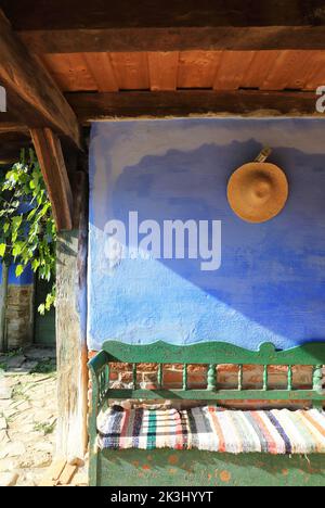 La Maison du Prince de Galles à Viscri, qu'il a achetée en 2006, pour aider à préserver le mode de vie rural des villages saxons de Transylvanie, Roumanie. Banque D'Images