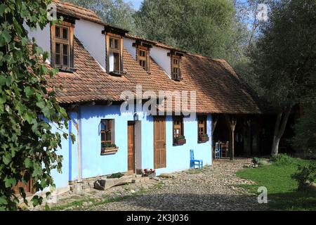 La Maison du Prince de Galles à Viscri, qu'il a achetée en 2006, pour aider à préserver le mode de vie rural des villages saxons de Transylvanie, Roumanie. Banque D'Images