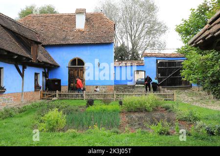 La Maison du Prince de Galles à Viscri, qu'il a achetée en 2006, pour aider à préserver le mode de vie rural des villages saxons de Transylvanie, Roumanie. Banque D'Images