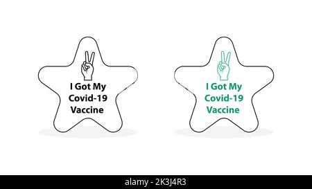 J'ai obtenu mon vaccin Covid-19 - vecteur de vaccination contre le virus Corona Illustration Illustration de Vecteur