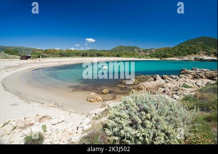 Di Portu, Torre Chia, Domus de Maria, Provincia di Cagliari, Sardaigne, Italie, Europe Banque D'Images