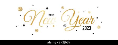 Bonne année 2023. Illustration des fêtes avec 2023 manuscrits Illustration de Vecteur