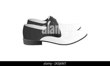 Chaussures classiques pour hommes isolées sur fond blanc, illustration vectorielle de chaussures pour hommes à la mode, ensemble de chaussures pour hommes réalistes Illustration de Vecteur