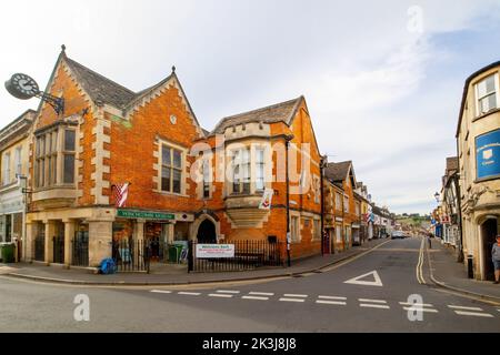 MUSÉE DE LA VILLE À L'ANGLE DE HIGH STREET (B4362) ET NORTH STREET (B4078), WINCHCOMBE, GLOUCESTERSHIRE, ANGLETERRE Banque D'Images