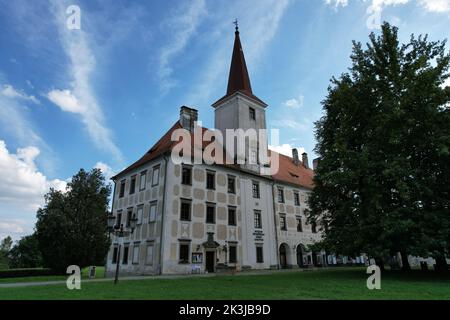 Chromyne, république tchèque - château Renaissance Chromyne, région de Moravie, république tchèque, Europe, vue panoramique aérienne Banque D'Images