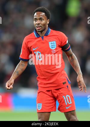 LONDRES ANGLETERRE - SEPTEMBRE 26 : Raheem Sterling (Chelsea) d'Angleterre pendant la Ligue des Nations de l'UEFA - Groupe A3 match entre l'Angleterre contre l'Allemagne à nous Banque D'Images