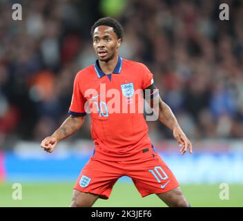 LONDRES ANGLETERRE - SEPTEMBRE 26 : Raheem Sterling (Chelsea) d'Angleterre pendant la Ligue des Nations de l'UEFA - Groupe A3 match entre l'Angleterre contre l'Allemagne à nous Banque D'Images