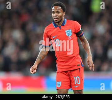 LONDRES ANGLETERRE - SEPTEMBRE 26 : Raheem Sterling (Chelsea) d'Angleterre pendant la Ligue des Nations de l'UEFA - Groupe A3 match entre l'Angleterre contre l'Allemagne à nous Banque D'Images