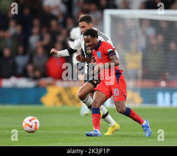 LONDRES ANGLETERRE - SEPTEMBRE 26 :Raheem Sterling (Chelsea) d'Angleterre pendant la Ligue des Nations de l'UEFA - Groupe A3 match entre l'Angleterre contre l'Allemagne à nous Banque D'Images