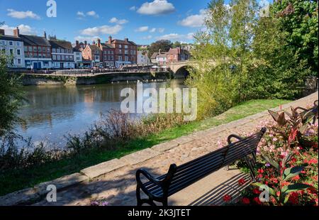 En face de Severn Side South, Bewdley, Worcestershire Banque D'Images