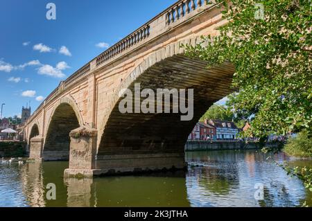 Severn Side North et le pont Severn, Bewdley, Worcestershire Banque D'Images