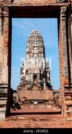 Le Wat Ratchaburana, temple bouddhiste à Phra Nakhon si Ayutthaya, Thaïlande Banque D'Images