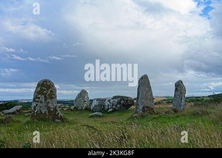 Aikey Brae cercle en pierre à position allongée près du village de Old Deer Aberdeenshire Scotland Banque D'Images