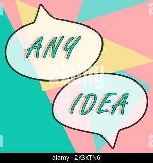 Affichez une idée. Idée d'affaires demandant de montrer s'ils ont des pensées sur le cas ou le problème Banque D'Images